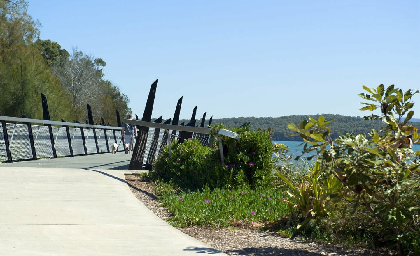 a footbridge in Eleebana