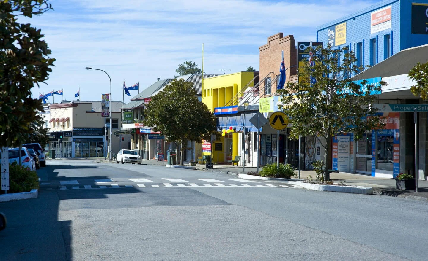 a road and establishments in Wallsend